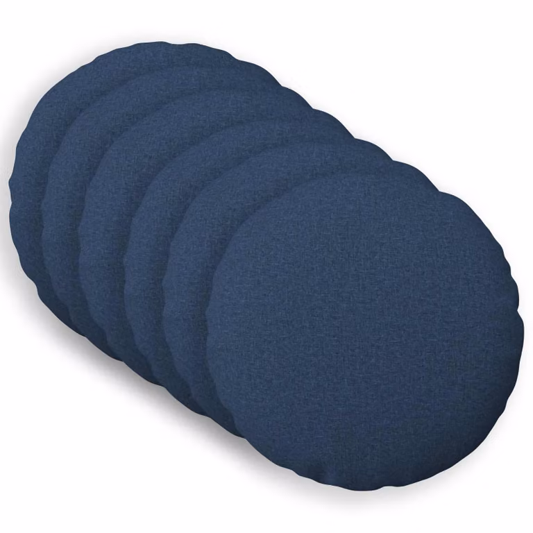 Set di 6 federe rotonde vidaXL HEERLEN in tessuto blu, Ø 50 cm