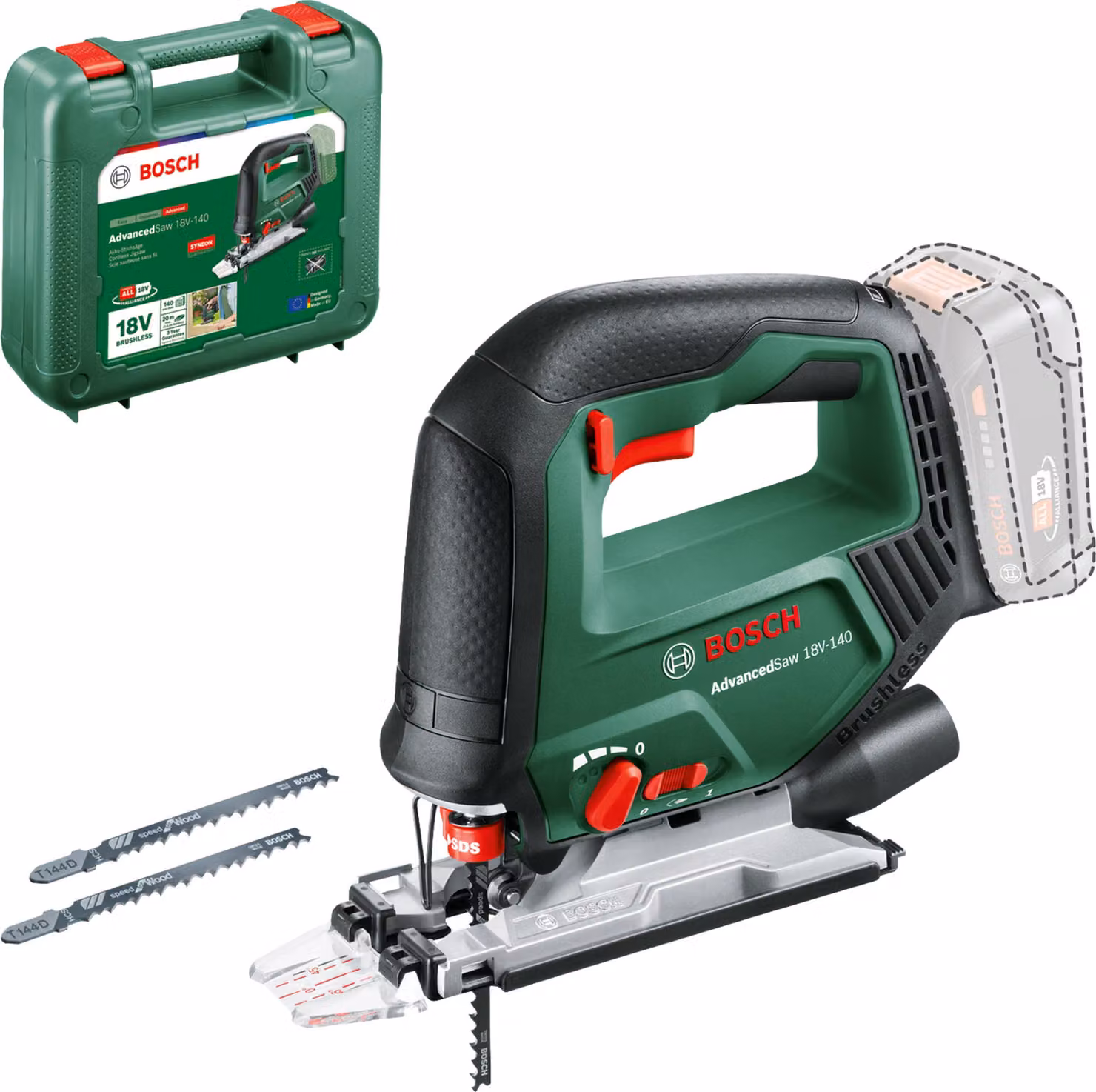 Seghetto alternativo a batteria AdvancedSaw 18V-140
