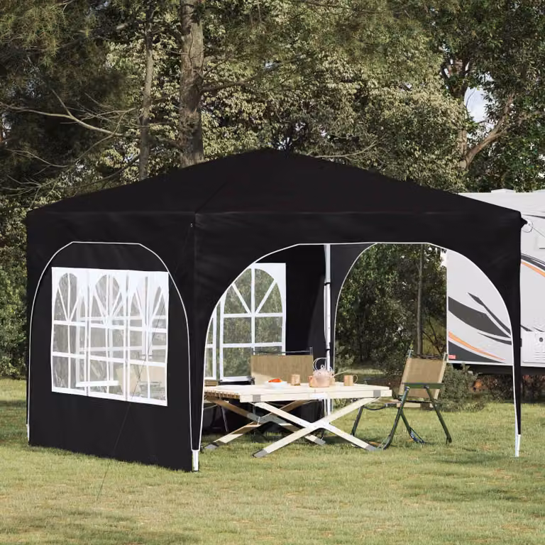 vidaXL Tenda per feste a pop-up Nero L/P/H: 290 x 290 x 245 cm
