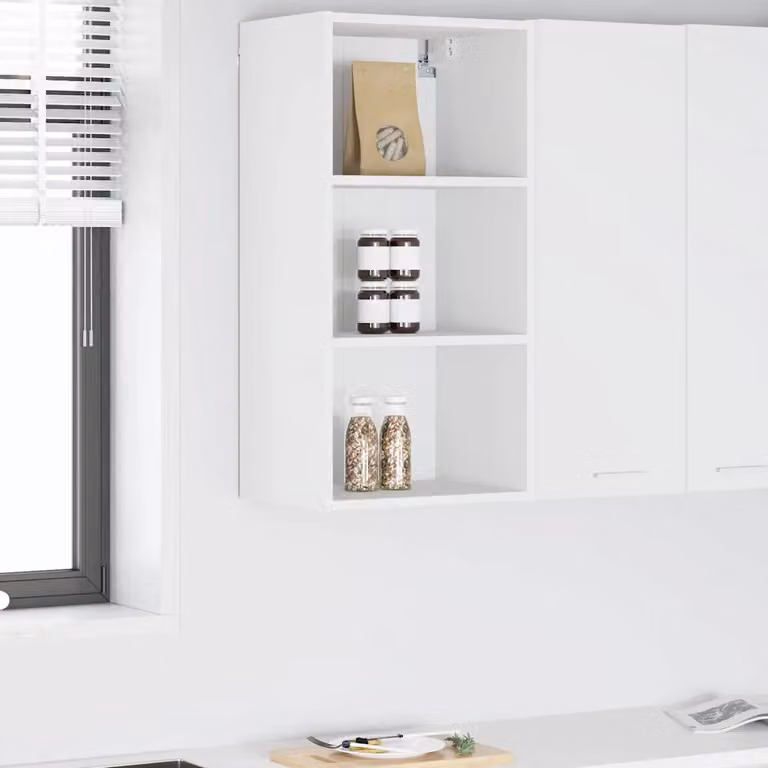 Armadio pensile da cucina vidaXL Bianco, moderno con ante a battente e ripiani interni, L 40 cm x P 29,5 cm x H 80 cm