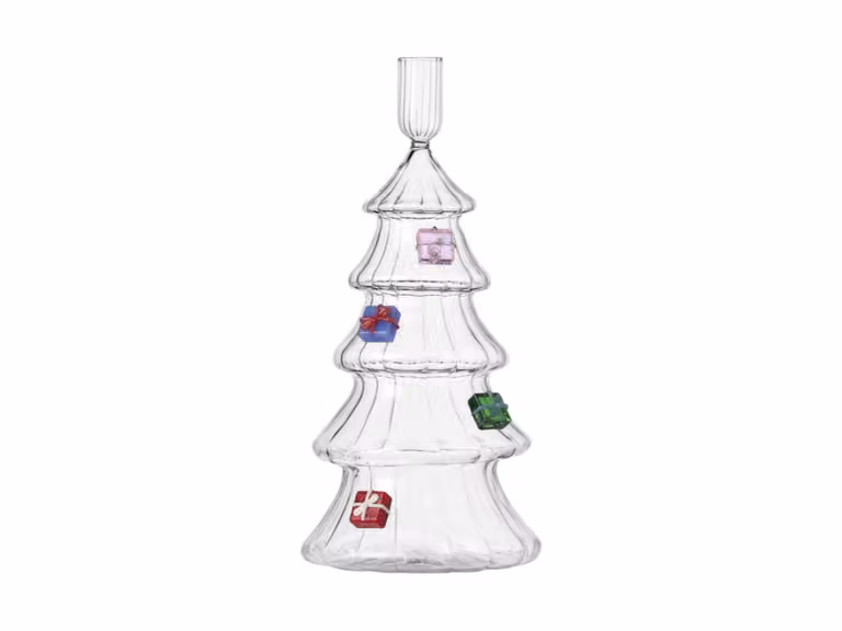 Christmas Tales Portacandela - Albero di Natale con Regalo