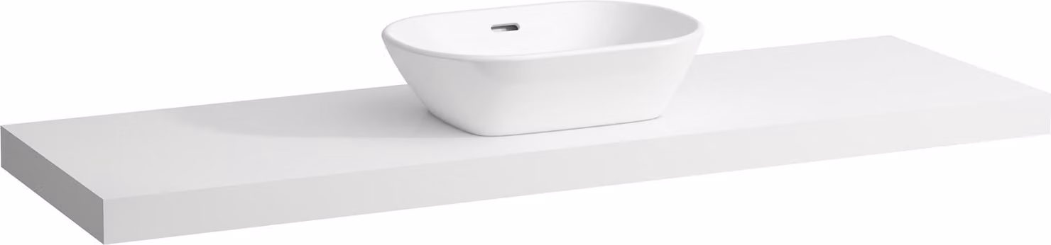 LAUFEN LANI Plan de toilette, une découpe au centre, 1570x495x65mm, H4046911122601, H4046911122601