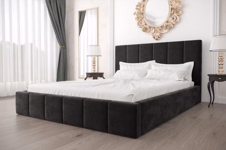 Doppelbett Luxus Samt Textil Bett Doppel Schlafzimmer Design 160x200cm Betten