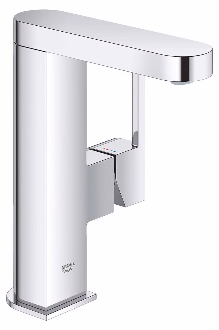 Miscelatore per lavabo, taglia M, finitura argento, materiale: ottone, confezione da 1 pezzo