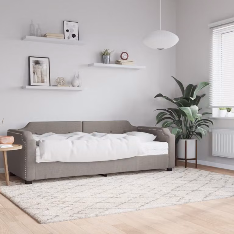 Maison Exclusive - Divano letto con materasso color taupe 80x200 cm in tessuto