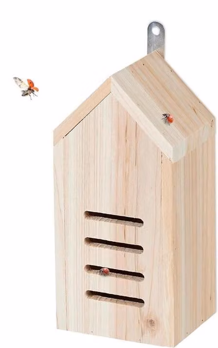 Hotel per insetti da appendere in giardino - legno non trattato - design naturale