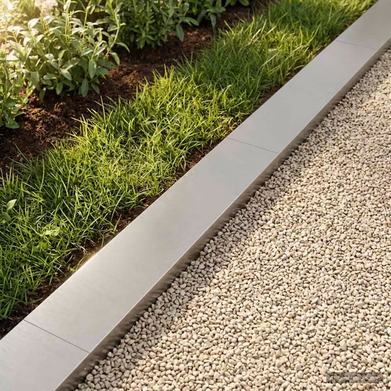 Set di 10 profili di copertura per giardino vidaXL in acciaio inossidabile grigio, L 100 x P 20 x H 5 cm