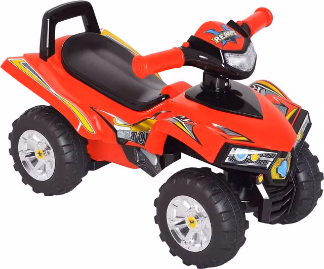Quad elettrico Homcom rosso per bambini dai 12 ai 36 mesi con musica, suoni e luci – 1