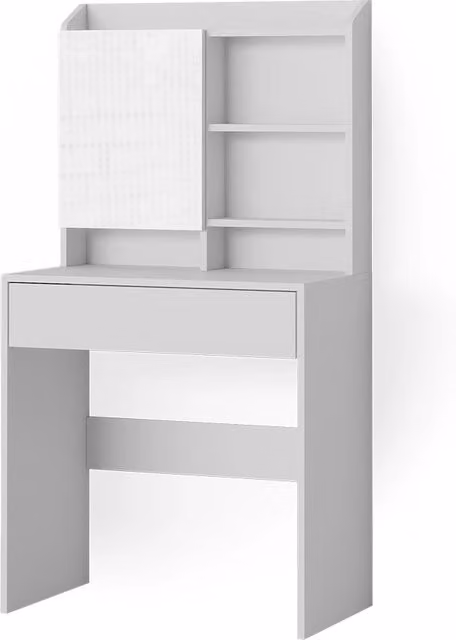 Tavolo da toeletta Laura Vicco bianco lucido L: 70 cm, P: 40 cm, H: 136 cm