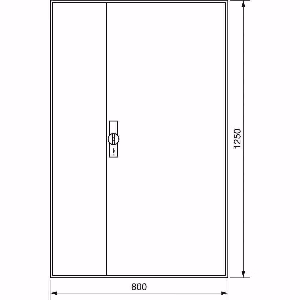 HAGER alloggiamento per contatore a superficie IP44 lamiera d'acciaio 800x1250x205mm