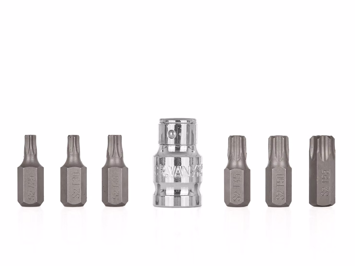 Set di punte per cacciavite Torx, da T25 a T55, composto da 7 pezzi