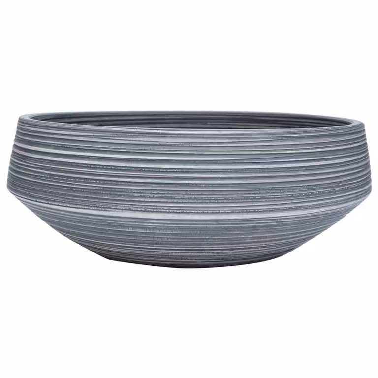 Lavabo da Appoggio Grigio Rotondo Φ41x14 cm Vetroceramica
