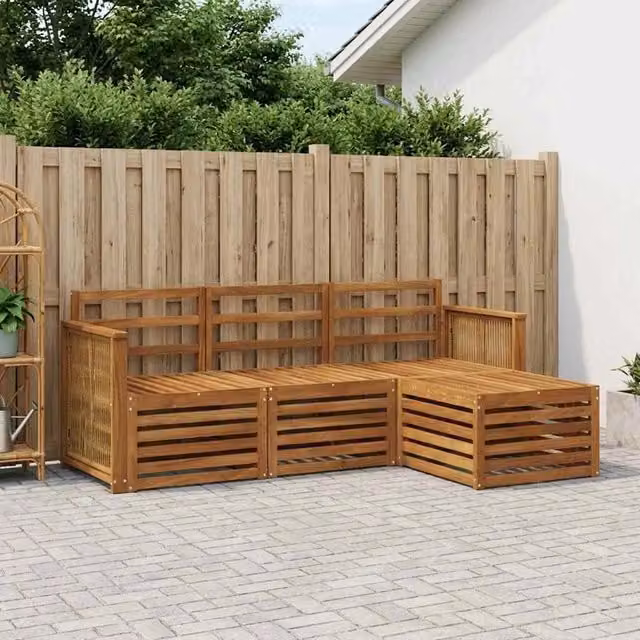 Set di divani da esterno 4 pz Naturale 3384205