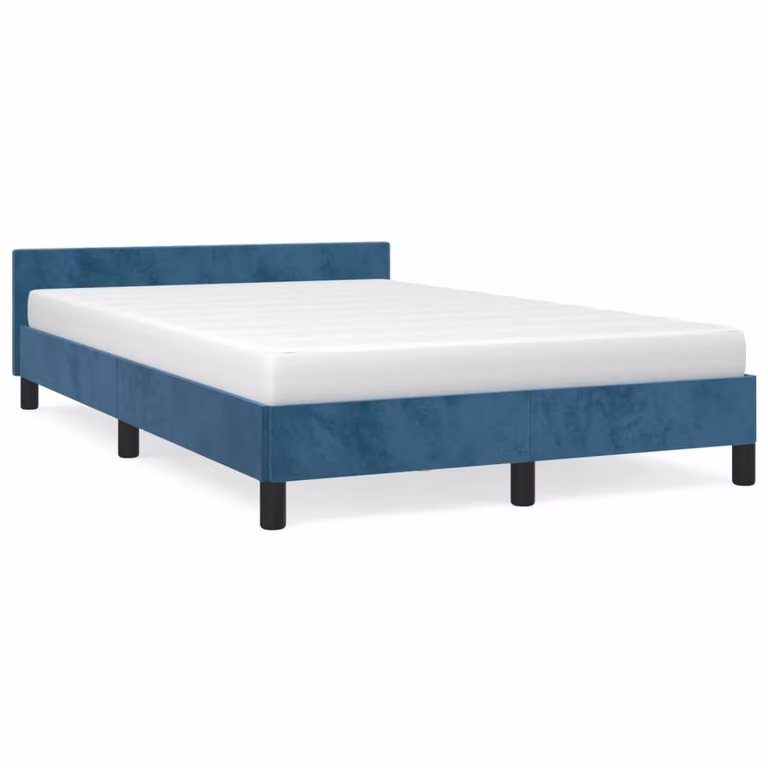 Giroletto senza Materasso Blu Scuro 120x200 cm in Velluto