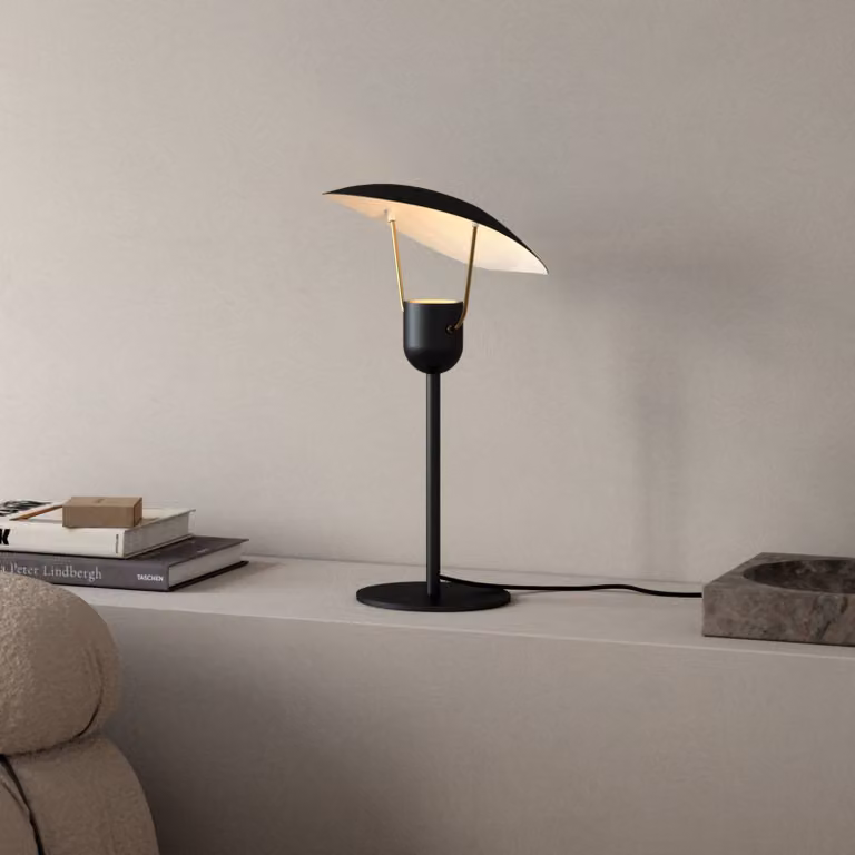 DFTP by Nordlux Lampada da tavolo di design Fabiola, Nero, Soggiorno / Sala da pranzo, Metallo, Design, Lampada da tavolo