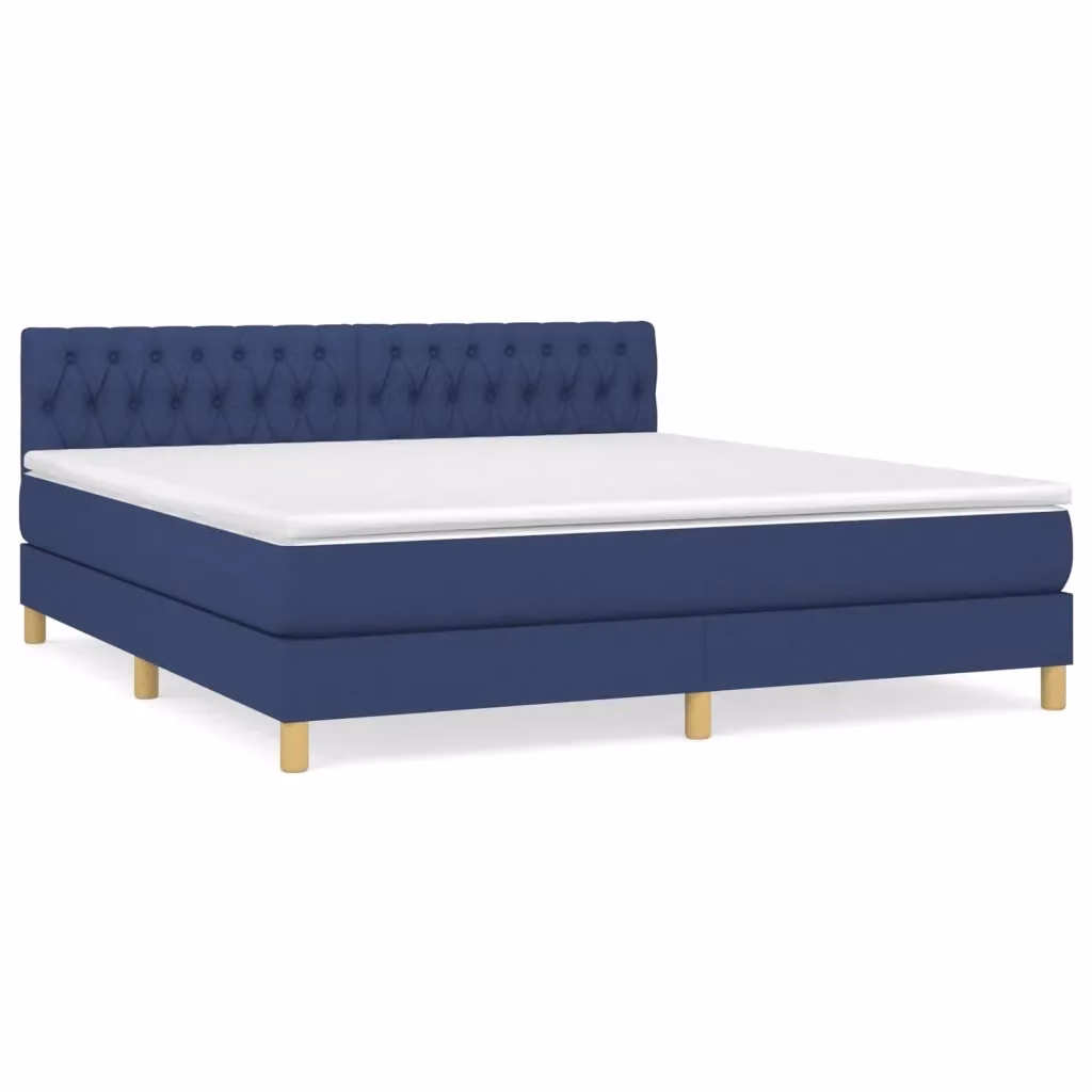 Letto Ibrido con Materasso e Giroletto a Molle vidaXL, Blu e Bianco, L/P: 180 x 200 cm – 2