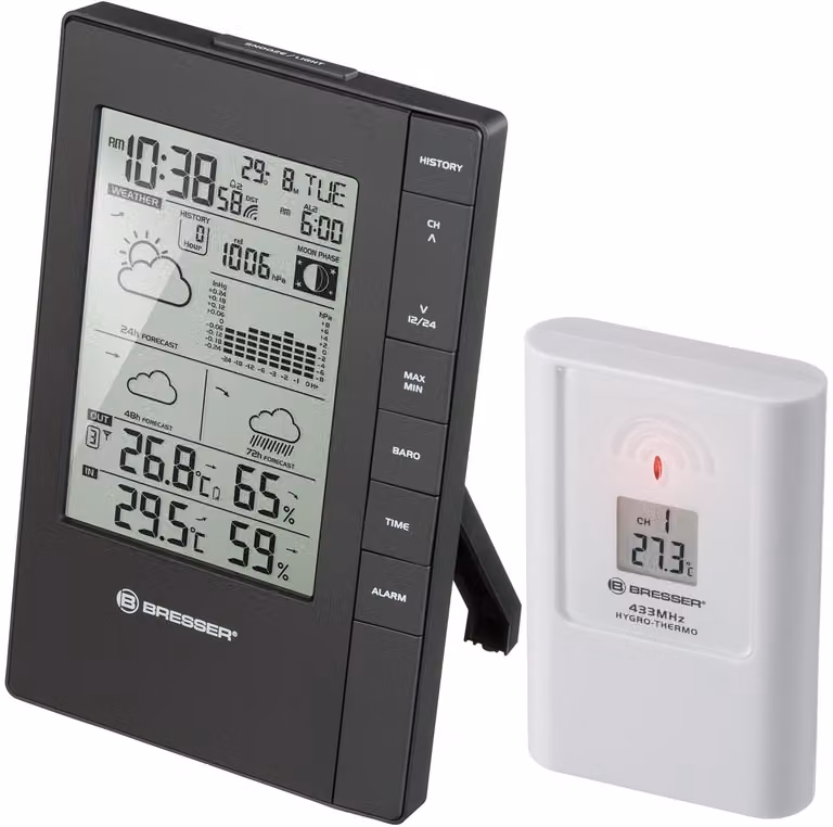 BRESSER Optik TemeoTrend FSX 7060200 Stazione meteo wireless Previsioni per 3 giorni