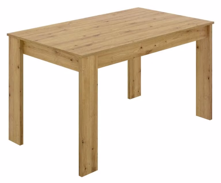 Tavolo da pranzo in stile nordico, melaminico, dimensioni 77x139x81 cm, resistente ai graffi
