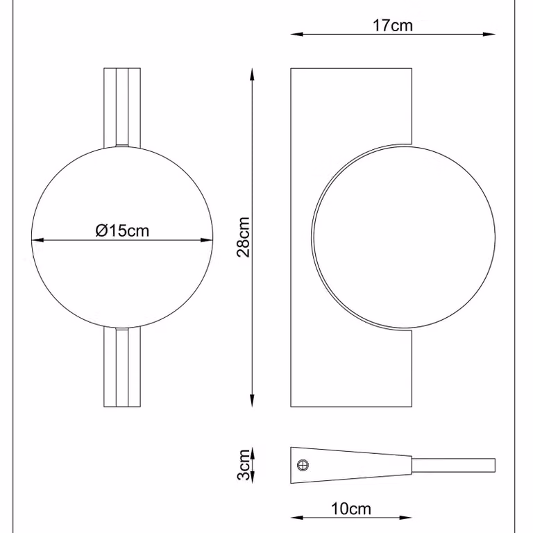 Globo Applique da parete a LED Jasper, Alluminio / Grigio / Zincato, Soggiorno / Sala da pranzo, Metallo, Moderno, Applique a LED