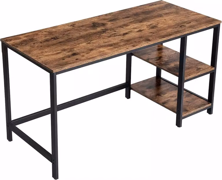 In And OutdoorMatch Industrial Desk Sjuul - Scrivania per computer da lavoro - Studio - Scrivania - 140x60x75cm - Vintage Brown/Black