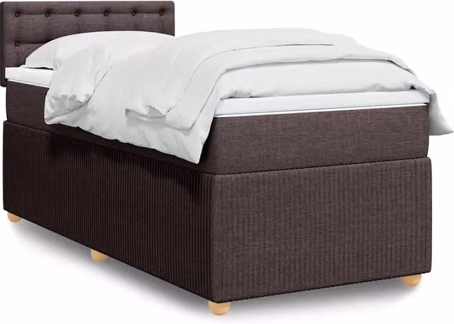Letto Ibrido con Giroletto a Molle e Materasso vidaXL, Marrone e Bianco, L/P/H: 90 x 190 x 100,5 cm – 1