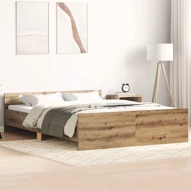 Giroletto in legno di pino senza materasso vidaXL colore marrone L 120 cm x P 200 cm