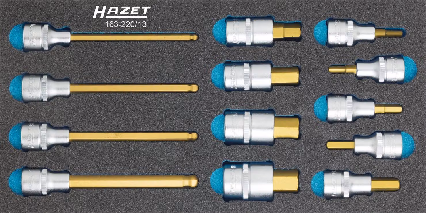 Hazet Bit set 1/2 (12.5 mm) 13-piece 163-220/13