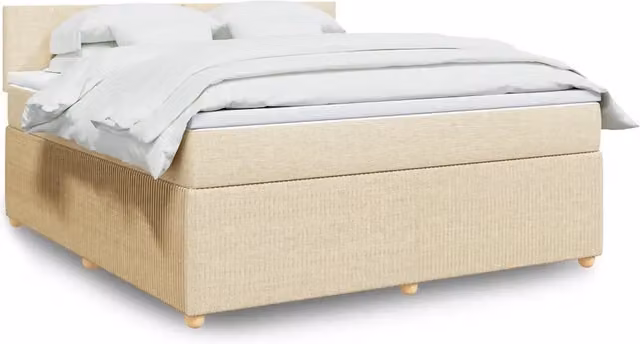 Letto Ibrido Moderno vidaXL in Legno di Pino con Materasso Beige e Bianco L/P/H: 180 x 200 x 100,5 cm