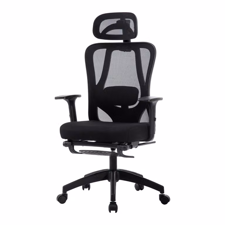 SevenComfort sedia da ufficio sedia ergonomica girevole da scrivania con poggiatesta regolabile, braccioli, supporto lombare sedia executive 150kg nero
