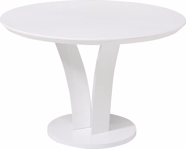 Tavolo da pranzo rotondo - 4 persone - MDF - Laccato bianco - VIALETA
