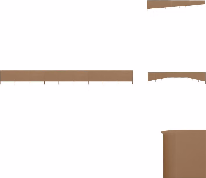 vidaXL 9 pezzi di tessuto frangivento 1200 x 120 cm Taupe - Ombrelloni e parasole