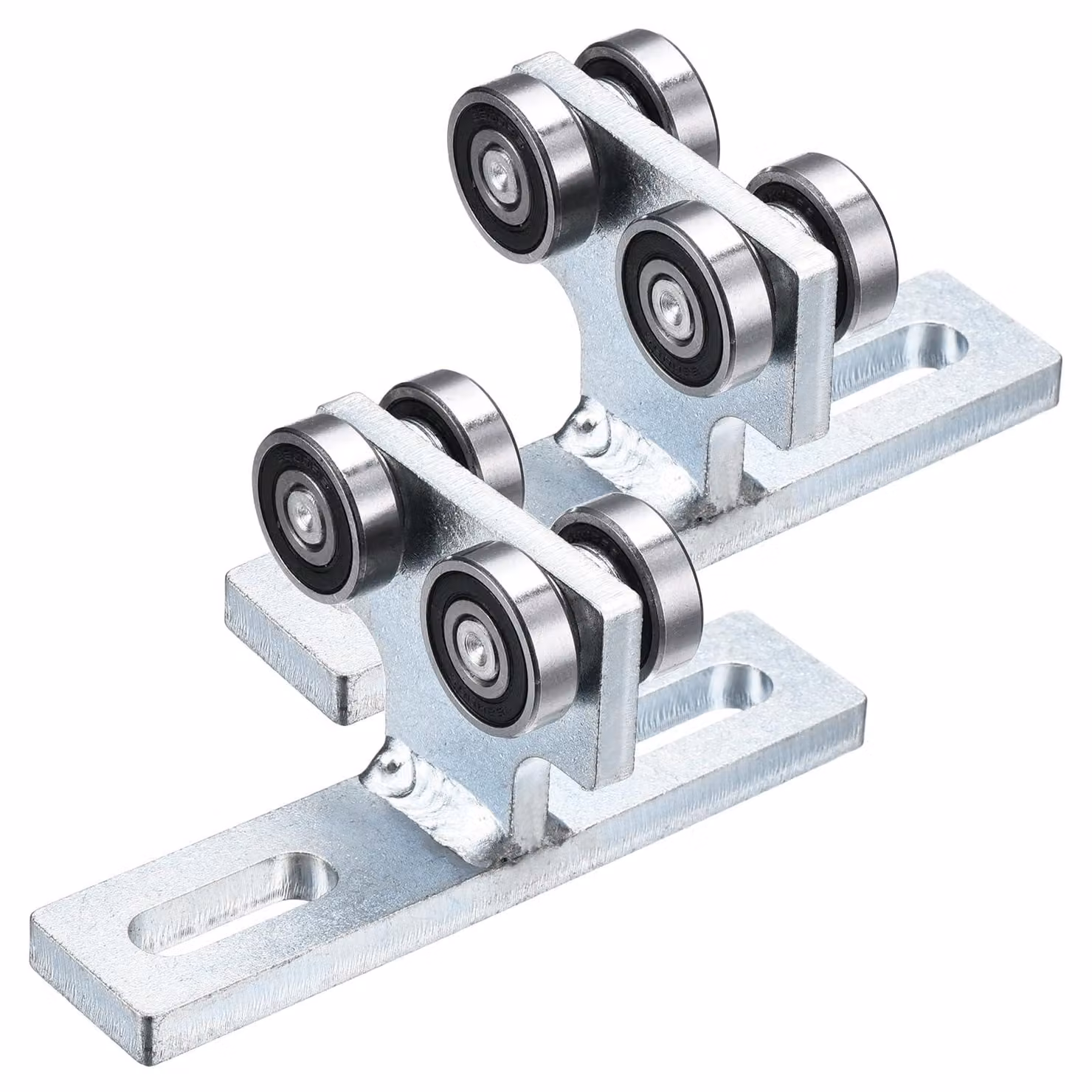 Carrello elevatore elettrico, 2 pezzi, con 4 ruote, per canalizzazioni da 1-5/8", in acciaio