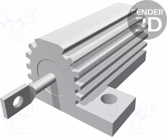 1 x Resistenza: Resistenza a filo, avvitabile, 220Ω, con dissipatore di calore, 25W, 2-1625971-4