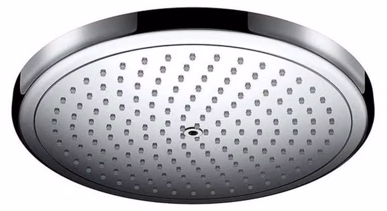 Doccia a soffitto, diametro 280 mm, 1 getto, tecnologia EcoSmart (9 litri/minuto), finitura cromata, forma rotonda