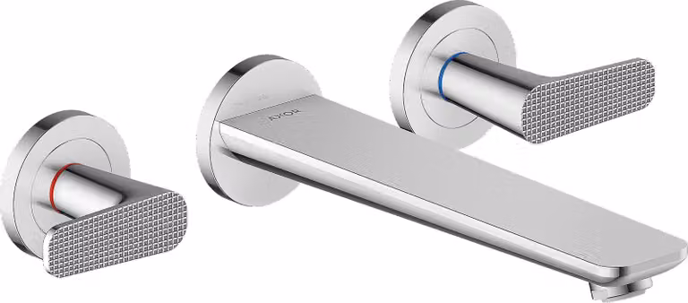 hansgrohe AXOR Citterio C robinetterie de baignoire 3 trous encastrée pour montage mural, Cubic cut, 49483000, 49483000