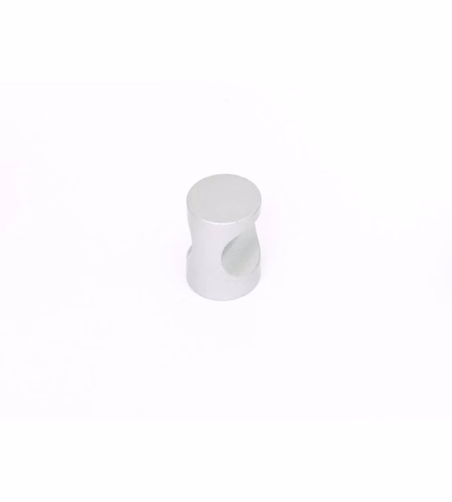 Pomolo in Metallo Cromato Opaco - Diametro 16 mm