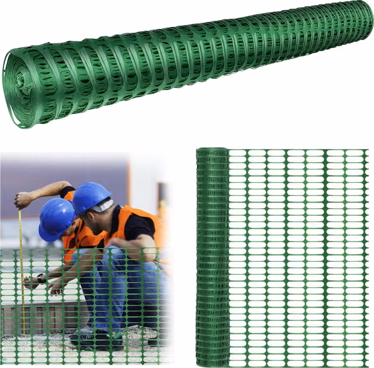Izrielar 2 pezzi recinzione di delimitazione recinzione da cantiere rete di segnalazione recinzione di sicurezza rete mobile recinzione di plastica recinzione per polli recinzione per pollame 1x50 m verde
