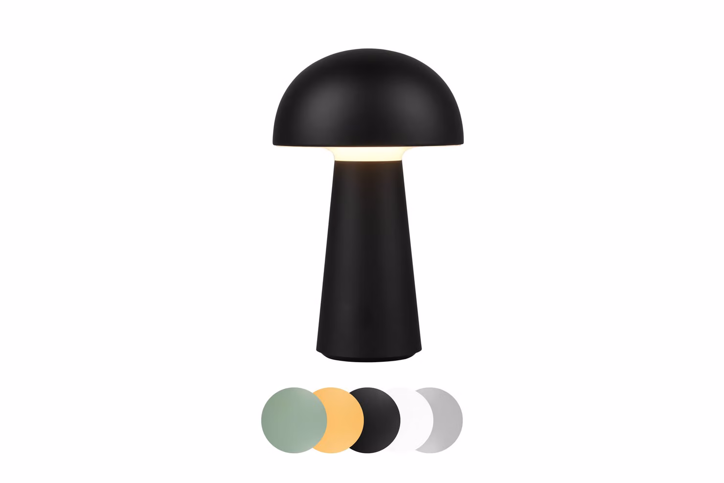 Lampada da tavolo ricaricabile a LED, lampada da tavolo, senza fili, ricaricabile, a 4 vie, dimmerabile, per interni ed esterni, nera, lightling Lennox