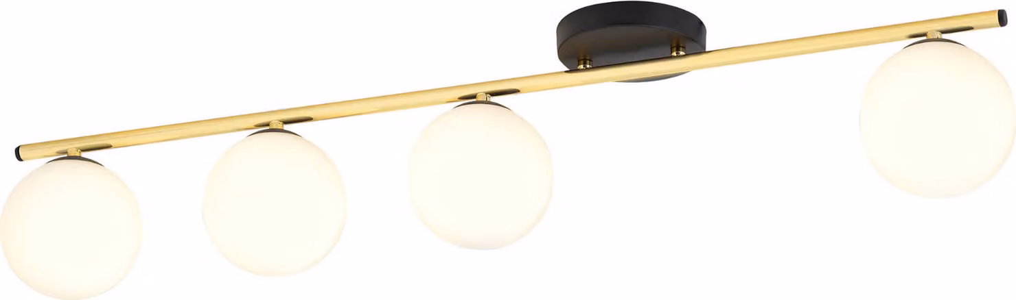 Lampada da soffitto Emibig 4xE14 10W MONZA con 4 paralumi bianchi 1252/4