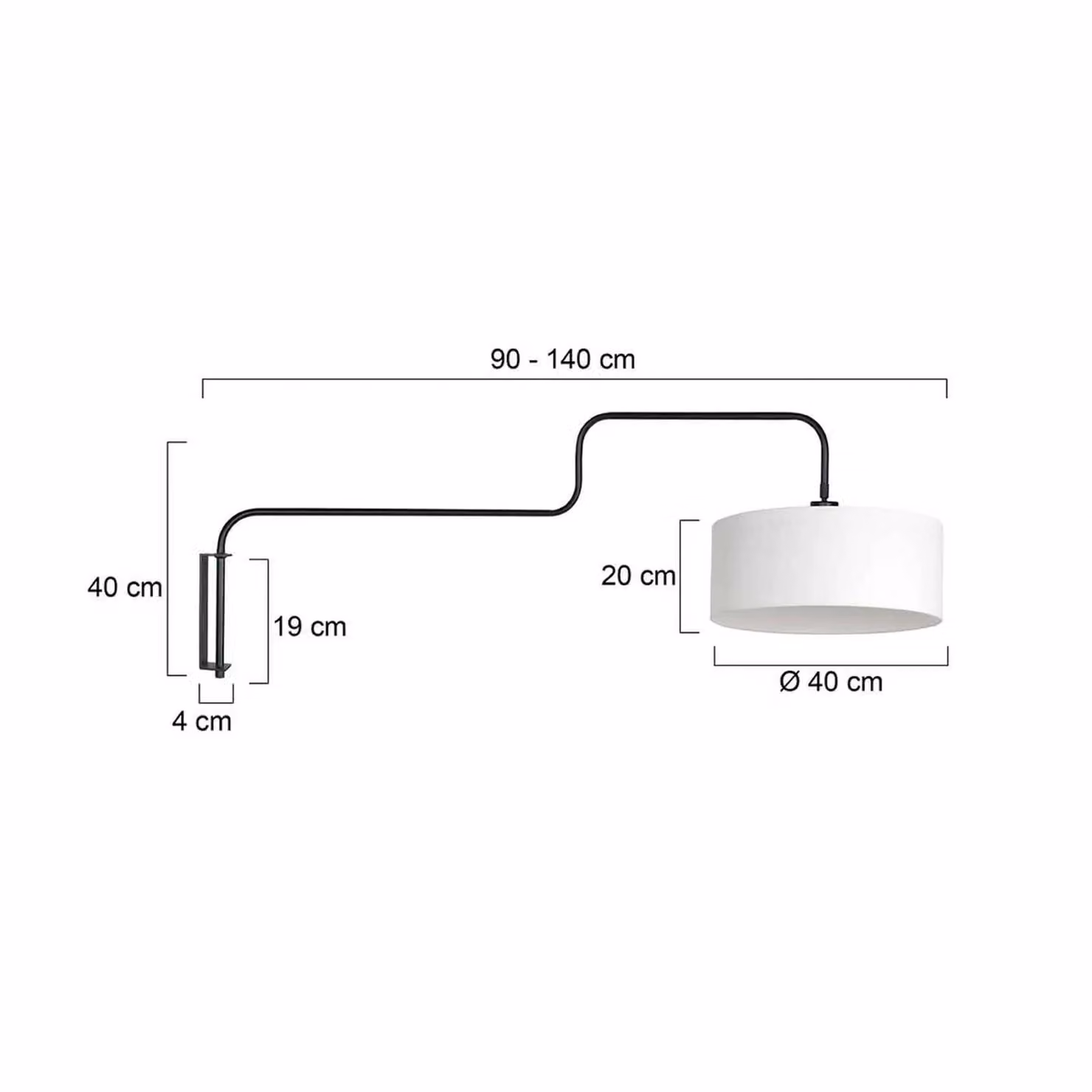 Steinhauer Applique da parete Bloeba, Nero, Soggiorno / Sala da pranzo, Metallo, Moderno, Applique