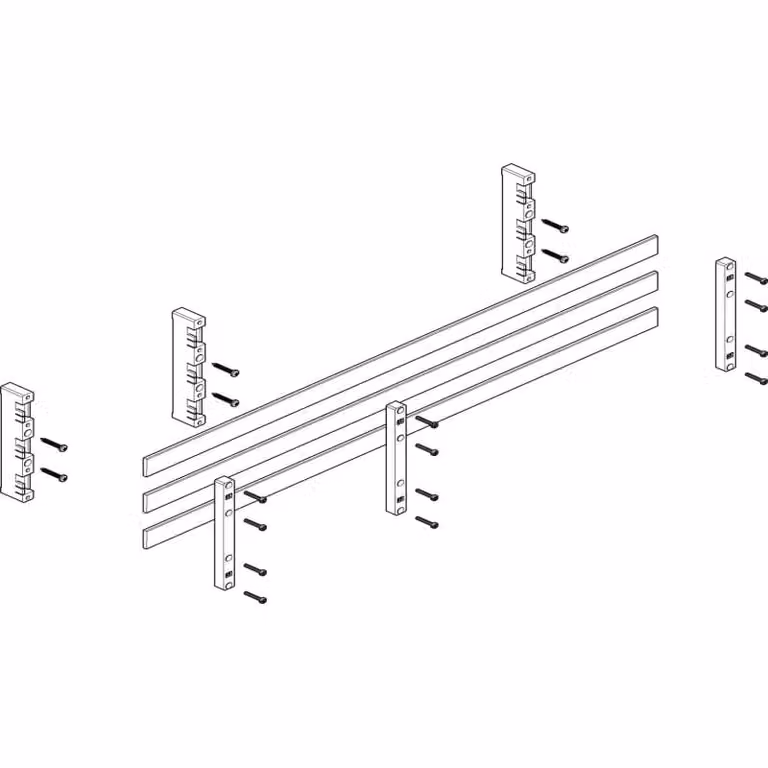 Modulo barra collettrice ABN piatto 3FB/2RE 60 mm con rame 30x5 mm, a 3 poli, EBM 32 mm MFSC32643