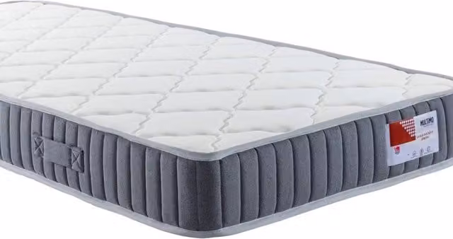 Materasso Hybrid Effezeta Italia Silver Grigio con Tessuto Antibatterico e Copertura Rimovibile L: 150 cm, P: 200 cm, H: 16 cm – 1