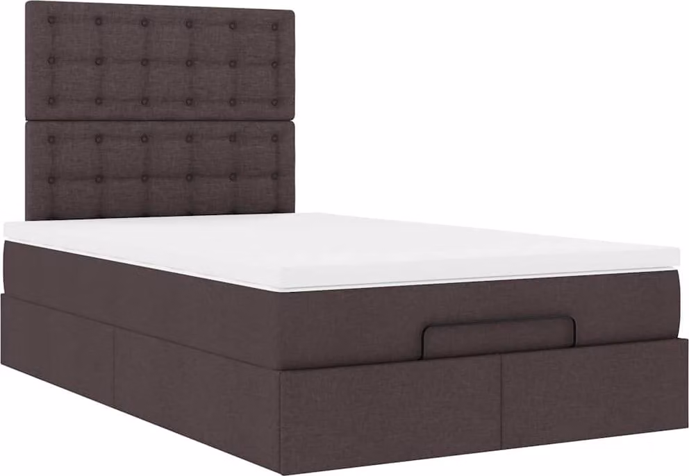 Struttura Letto Pouf con Materasso 120x200 cm in Tessuto