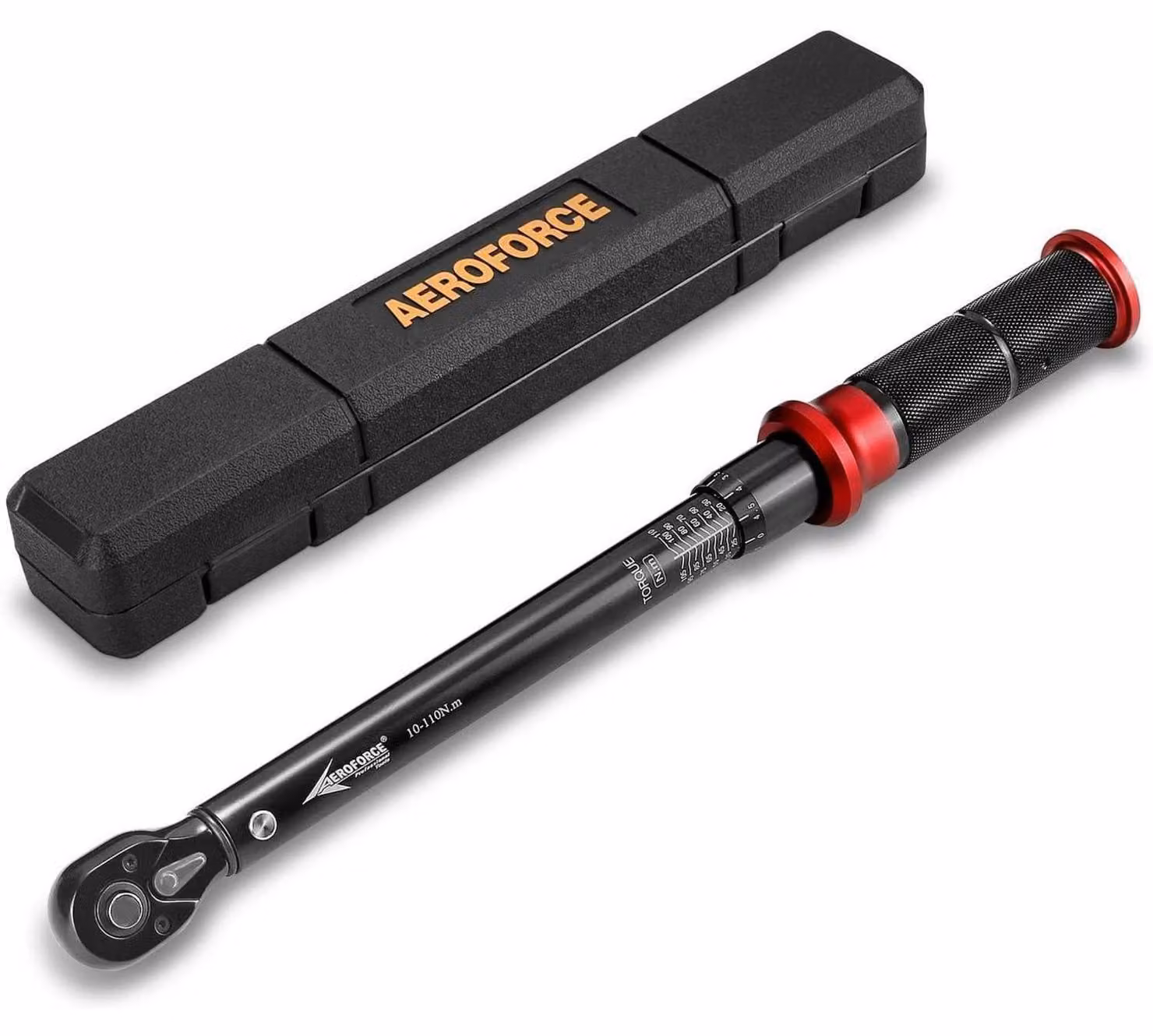 Chiave dinamometrica da 3/8 di pollice, 10-110 Nm, con cricchetto a 72 denti, calibrata con precisione