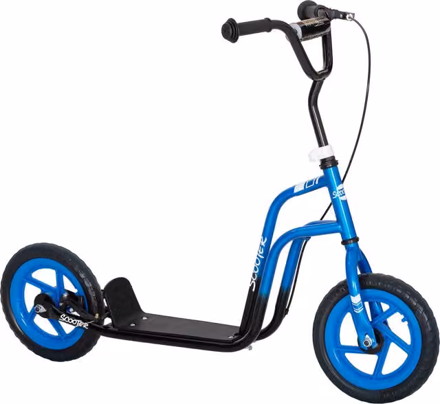 Monopattino per bambini AIYAPLAY con manubrio regolabile e freno a mano, Blu
