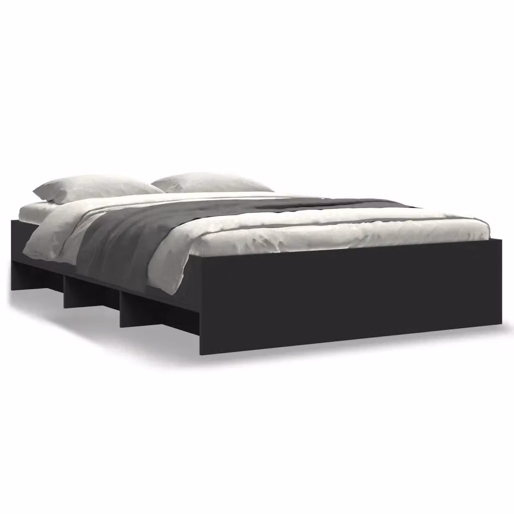 Giroletto moderno vidaXL in legno multistrato nero L/P/H: 140 x 200 x 143 cm – 2