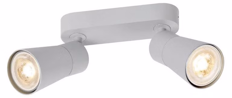 SLV PURI 2.0 Cono, plafoniera da parete e soffitto, lunga, 2 x max. 6W GU10, grigio 1008368