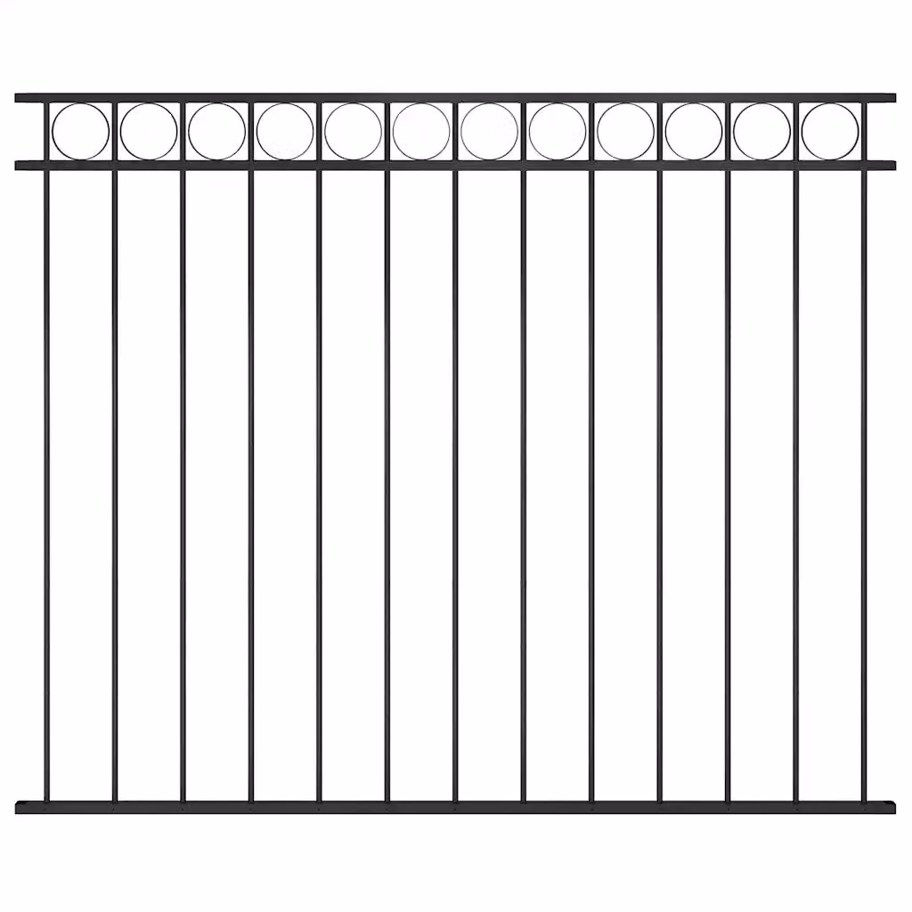 Pannello di recinzione ASSEN vidaXL in acciaio nero L: 163 cm, H: 150 cm