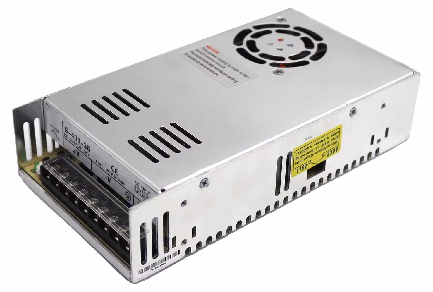 Alimentatore, tensione di uscita regolabile, alta efficienza, 400 W, 70 V, 5,7 A