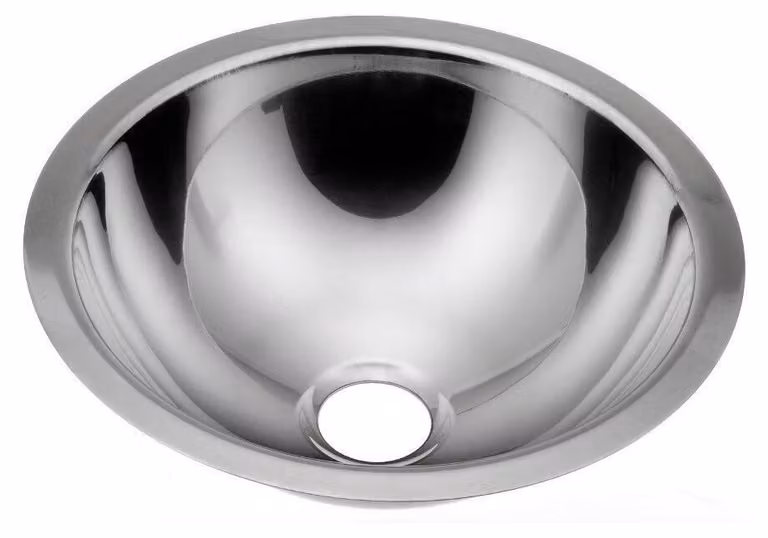 Lavabo da incasso in acciaio inossidabile, diametro 305 mm